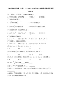 （8）整式的加减（B卷）——2023-2024学年七年级数学冀教版寒假巧练习