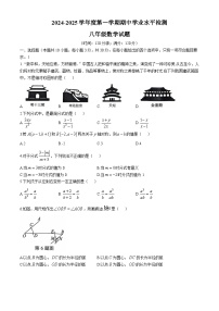 山东省聊城市莘县2024-2025学年八年级上学期期中考试数学试卷