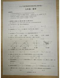 安徽省滁州市明光市城区八校2024-2025学年九年级上学期11月期中数学试题