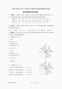 山东省日照市岚山区2024-2025学年九年级上学期11月期中数学试题