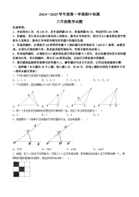 山东省济宁市邹城市2024-2025学年八年级上学期期中数学试题