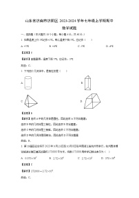 山东省济南市济阳区2023-2024学年七年级上学期期中数学试卷（解析版）