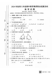 福建省泉州市泉港区2024-2025学年八年级上学期11月期中考试数学试题