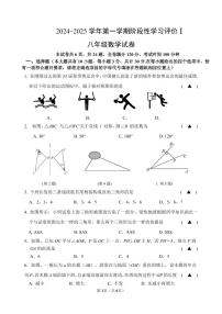 江苏省镇江市镇江新区2024-2025学年八年级上学期11月期中数学试题