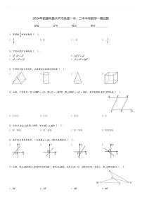 2024年新疆乌鲁木齐市兵团一中、二中中考数学一模试题[原题+解析]