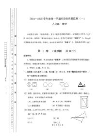 天津市南开区2024-2025学年八年级上学期期中数学试卷