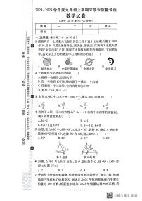 2023-2024学年河南省漯河市召陵区九年级（上）期末数学试卷