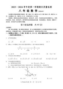 2023-2024学年山东省济南市槐荫区八年级（上）期末数学试卷