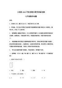广东省梅州市大埔县2023-2024学年七年级上学期期末数学试题(含解析)