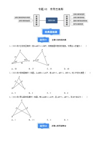 专题02 全等三角形（4大基础题+2大提升题））-2024-2025学年八年级数学上学期期中真题分类汇编