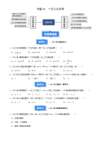 专题01 一元二次方程（5大基础题+4大提升题）2024-2025学年九年级数学上学期期中真题分类汇编