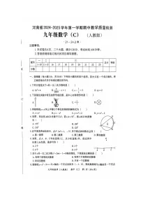 河南省安阳市安阳县等3地2024-2025学年九年级上学期11月期中数学试题