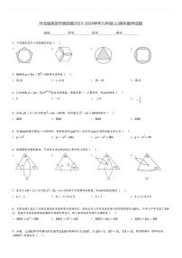 河北省保定市高阳县2023-2024学年九年级(上)期末数学试题[原题+解析]