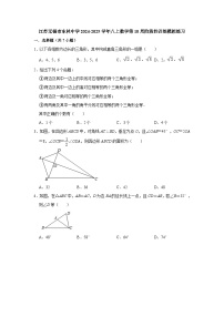 江苏无锡市东林中学2024-2025学年八上数学第10周阶段性训练模拟练习【含答案】