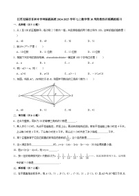 江苏无锡市东林中学网络提高班2024-2025学年七上数学第10周阶段性训练模拟练习【含答案】