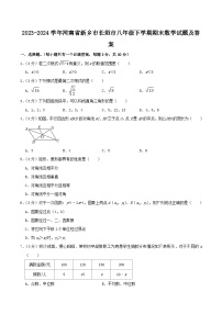 2023-2024学年河南省新乡市长垣市八年级下学期期末数学试题及答案