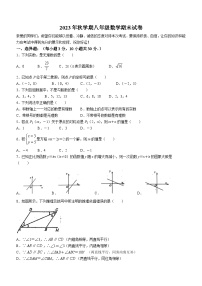 2023-2024学年甘肃省张掖市甘州区八年级（上）期末数学试卷