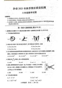 2023-2024学年湖北省荆州市沙市区八年级（上）期末数学试卷