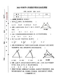 海南省临高县2023-—2024学年八年级上学期期末检测数学试题