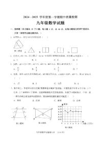 山东省济南市历城区2024-2025学年九年级上学期期中测试数学试卷