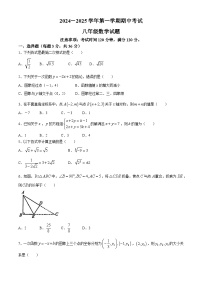 河北省保定市莲池区爱和城学校2024-2025学年八年级上学期期中考试数学试卷(无答案)