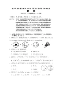 湖南省长沙市周南教育集团2024～2025学年九年级(上)期中数学试卷(含答案)