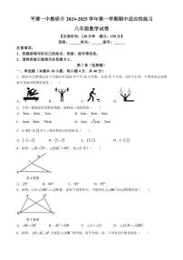 福建省平潭一中教研片2024—2025学年上学期八年级数学期中适应性练习（含答案）