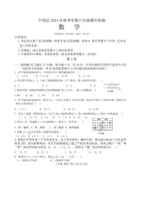 广西崇左市宁明县2024～2025学年八年级上学期11月期中数学试题（含答案）