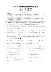 湖北省襄阳市老河口市2024～2025学年七年级上学期期中考试数学试题（含答案）