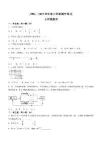 江西省赣州市安远县2024～2025学年七年级上学期11月期中数学试题（含答案）