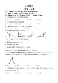 安徽省阜阳市临泉县第五中学2024-2025学年八年级上学期11月期中数学试题