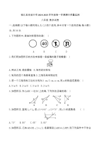 贵州省黔东南州榕江县忠诚中学2024-2025学年八年级上学期期中质量监测数学试卷