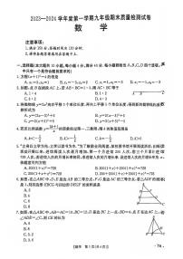 2023-2024学年安徽省阜阳市太和县九年级（上）期末数学试卷