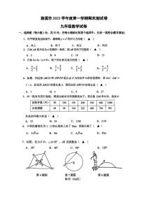 2023-2024学年浙江省宁波市慈溪市九年级（上）期末数学试卷