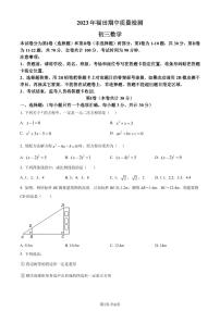 广东深圳福田区2023-2024学年九年级上学期期中数学试题