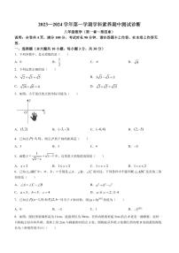 广东省深圳市2023-2024学年八年级上学期期中数学试题