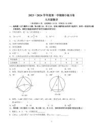 江苏省南京市联合体2023-2024学年第一学期九年级数学期中练习卷（含答案）