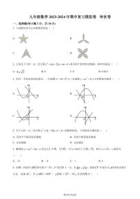 东莞东华初级中学2023-2024学年九年级上学期期中模拟数学试题