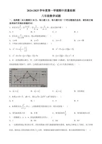 山东省济宁市高新区2024～2025学年八年级(上)期中数学试卷(含答案)