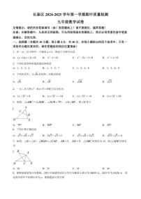 福建省漳州市长泰区2024～2025学年九年级(上)期中数学试卷(含答案)