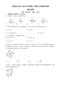安徽省宿州市灵璧县2024～2025学年八年级(上)数学期中试卷(含答案)