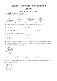 安徽省宿州市灵璧县2024～2025学年八年级(上)数学期中试卷(含答案)