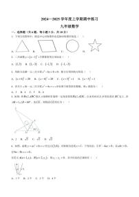 江西省赣州市安远县2024～2025学年九年级(上)期中数学试卷(含答案)