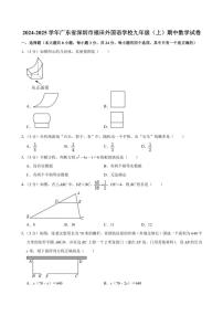 广东省深圳市福田外国语学校2024～2025学年九年级(上)期中数学试卷(含答案)