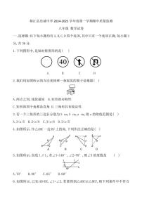 贵州省黔东南州榕江县忠诚中学2024～2025学年八年级(上)期中数学试卷(含答案)