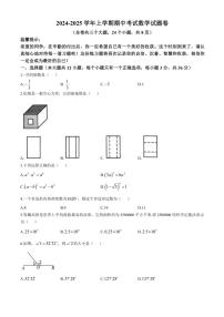 云南省文山壮族苗族自治州文山市第一中学2024～2025学年九年级(上)期中数学试卷(含答案)