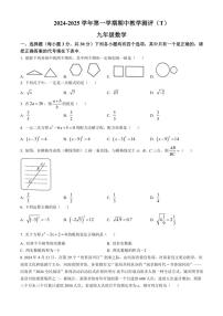 河南省周口市太康县2024～2025学年九年级(上)期中数学试卷(含答案)