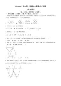 江西省赣州市龙南市2024～2025学年九年级(上)期中数学试卷(含答案)