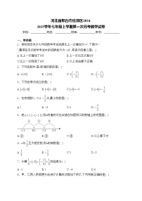 河北省邢台市任泽区2024-2025学年七年级上学期第一次月考数学试卷(含答案)