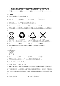 黑龙江省龙东地区2025届上学期九年级期中联考数学试卷(含答案)